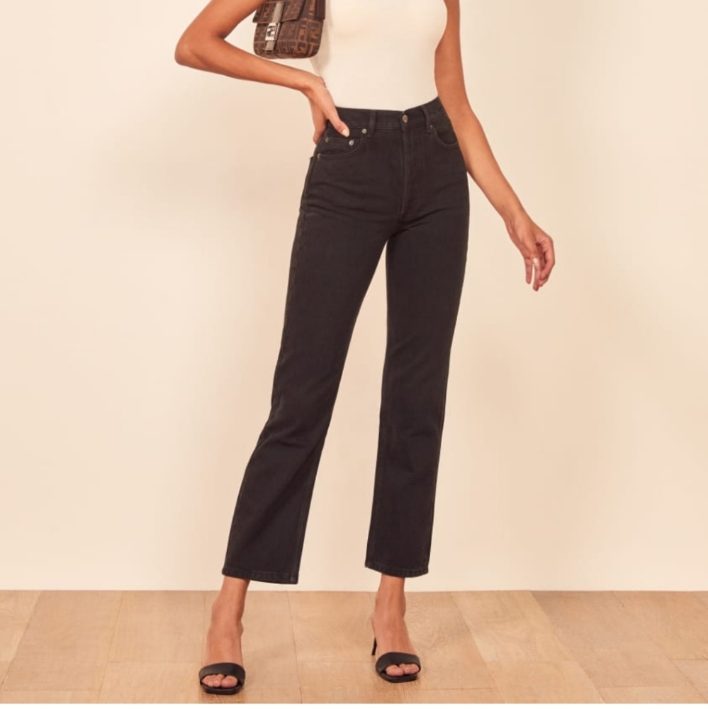 NWT Reformation Cynthia High Rise Straight Jeans